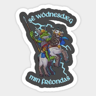 Woden Frog (Old English) Sticker